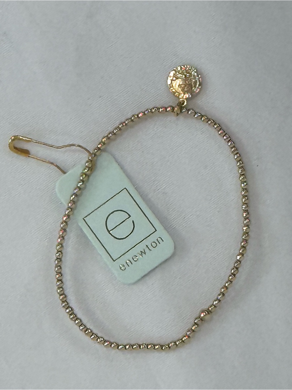 enewton Classic Gold 2mm Beaded Protection Bracelet - St. Christopher NWT - Picture 3 of 4